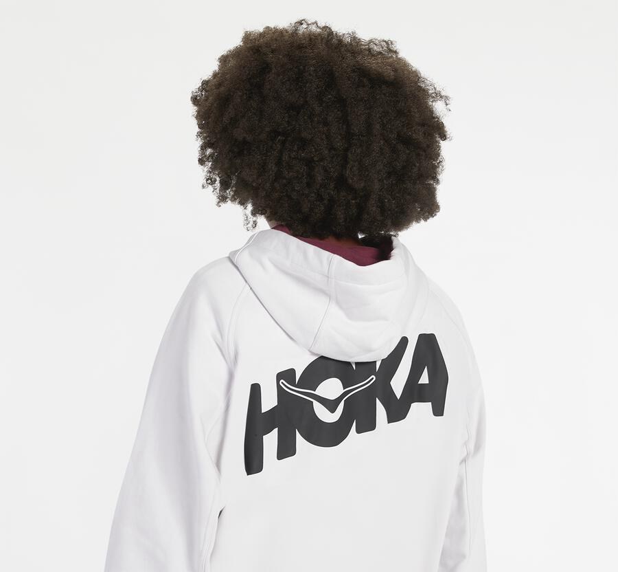 Sudadera Con Capucha Hoka One One Mujer Blancos - Bondi - FNJY09284